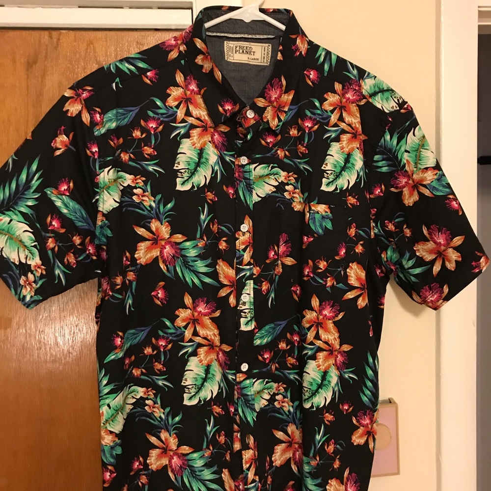 Fashionable button up.
